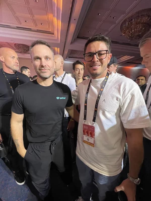 Felipe with Paolo Ardoino, CEO of Tether