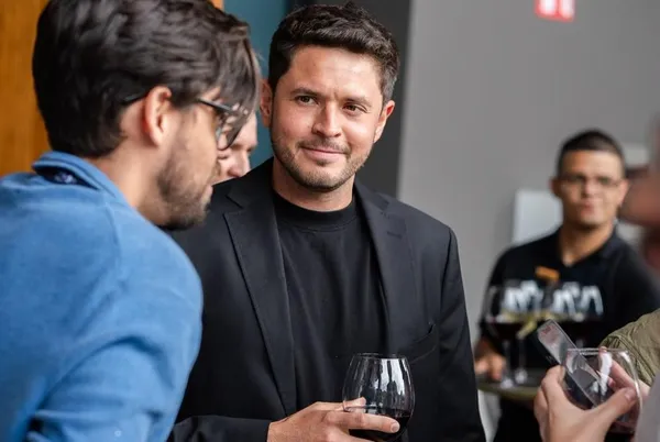 Felipe at industry networking event